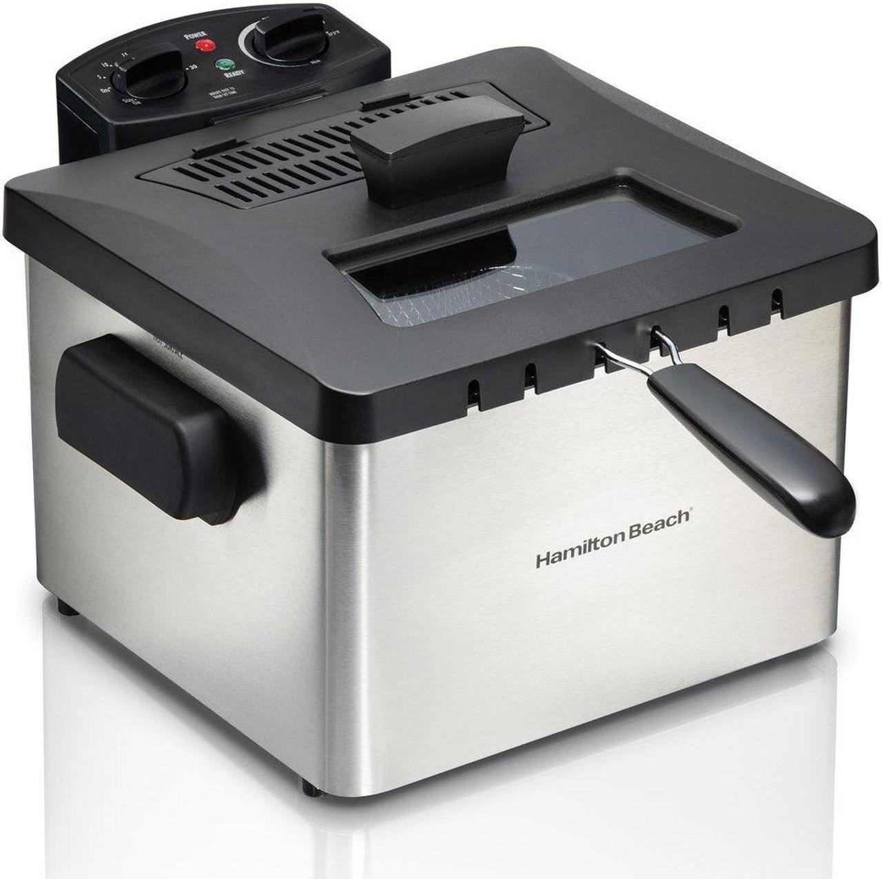 Hamilton Beach® Professional-Style 5 Litre Deep Fryer with Timer, Stainless Steel, 35043C