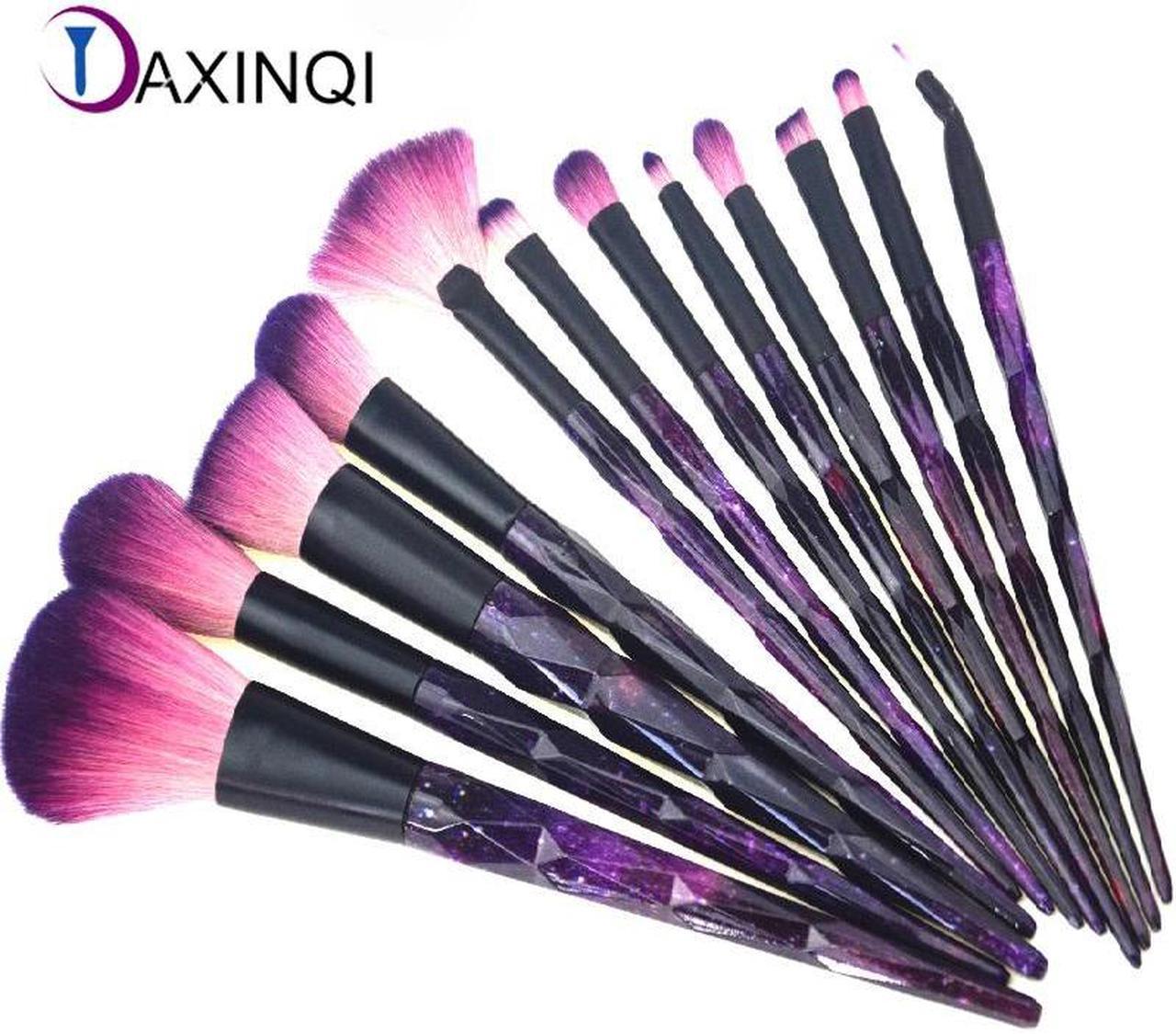 Luxury 12PSC Starry Sky Diamond Glitter Handle Makeup Brush Set Powder Blush Brush Eye brushes Beauty Makeup Tools