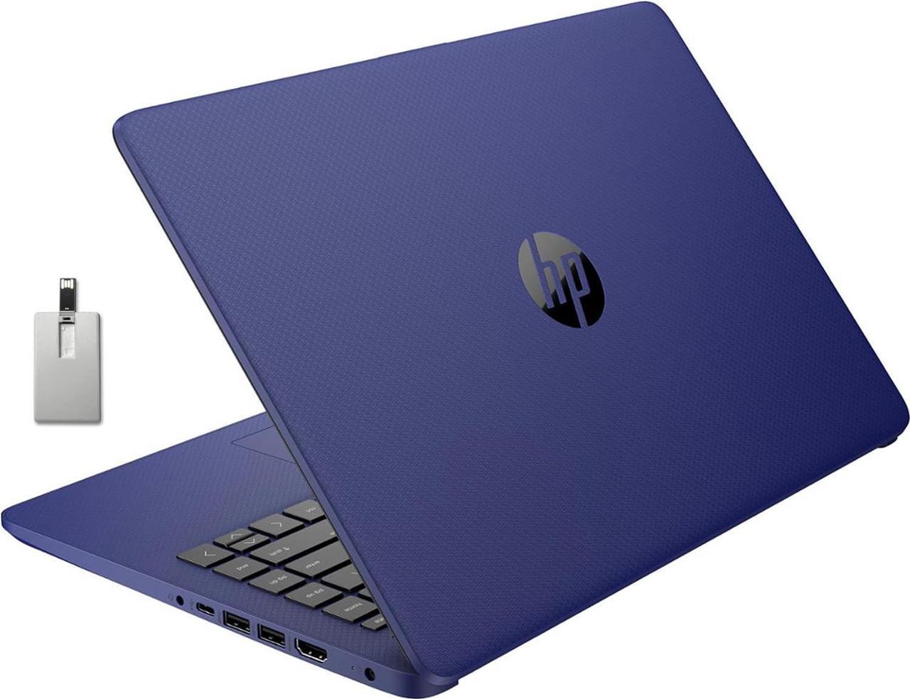 HP Stream 14" HD BrightView Laptop, Intel Celeron N4120 Processor, 16GB RAM, 64GB Storage, Intel UHD Graphics, 720p Webcam, 1 Year Office 365, Blue, Win 11 S, 32GB Hotface USB Card