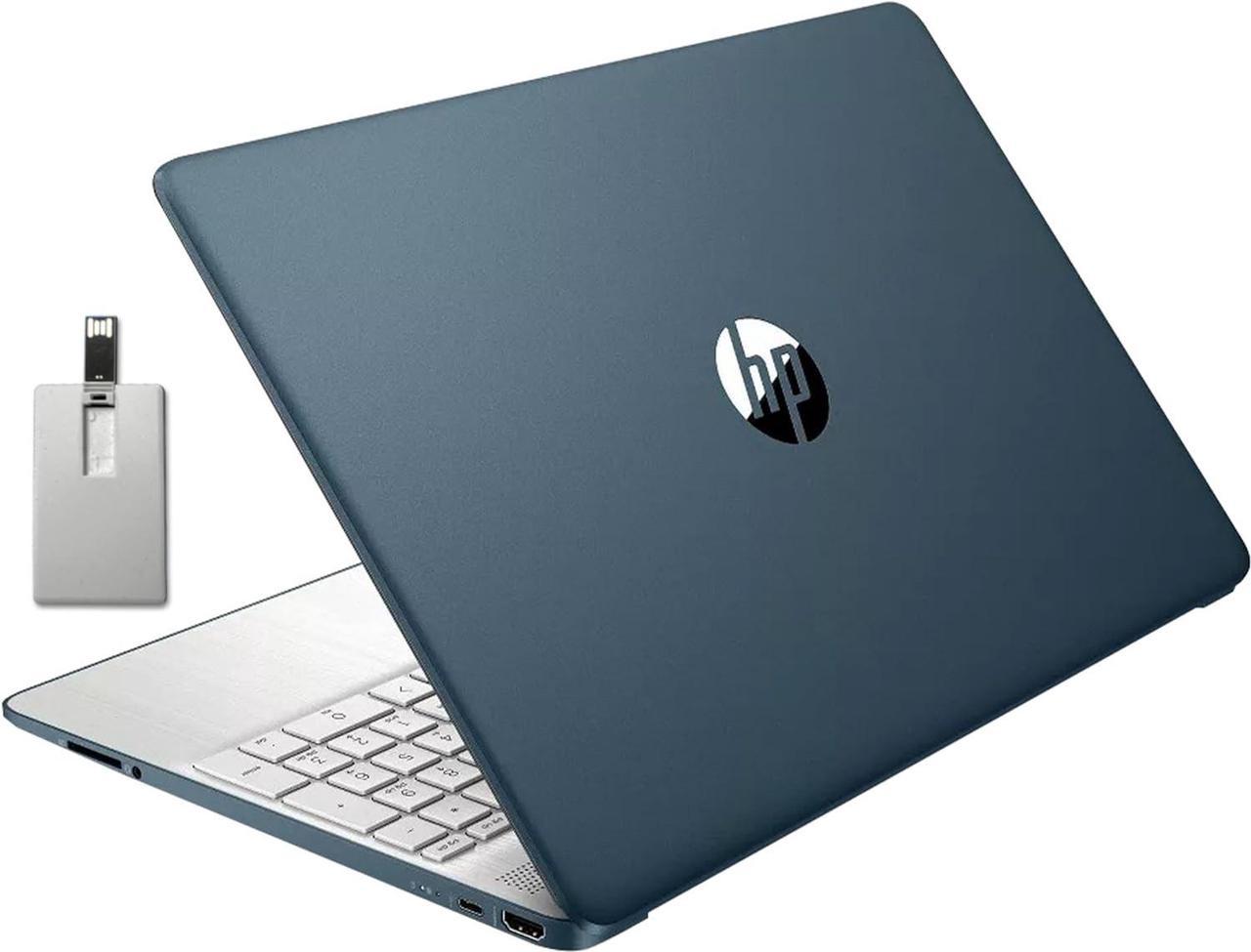 HP 15.6" HD Everyday Laptop, Intel Pentium Silver N5030, 8GB RAM, 256GB PCIe SSD, Intel UHD Graphics 605, Island-Style Keyboard, Fast Charge, HD Camera, Win 11, Blue, 32GB  USB Card (Renewed)