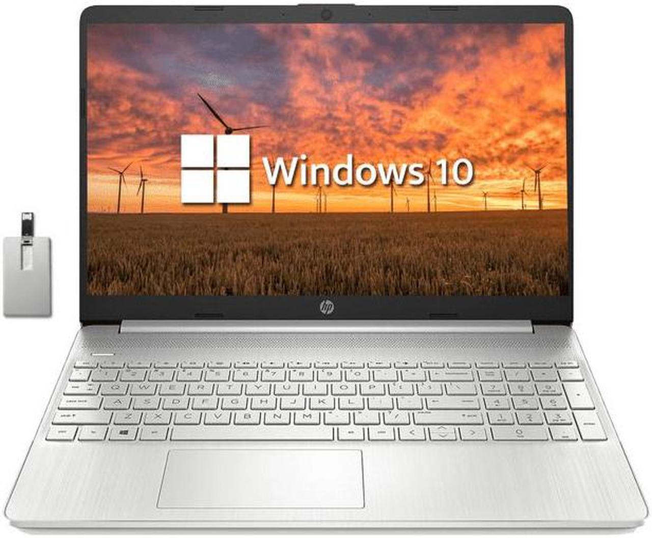 HP 15.6" FHD Laptop Computer, 11th Gen Intel Core i3-1125G4, 8GB RAM, 256GB SSD, Intel UHD Graphics, HD Audio, Backlit Keyboard, Webcam, Win 10, Silver, 32GB Hotface USB Card