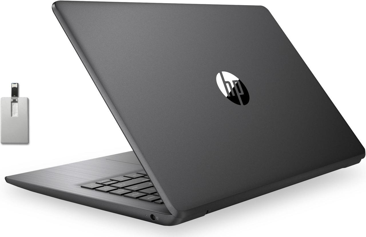 Main image of HP Stream 14" HD SVA Laptop, Intel Celeron N4120 Processor, 4GB RAM, 64GB eMMC Flash Memory, Intel UHD Graphics 600, 1-Year Office, Bluetooth, Win 11S, Black, 128GB Hotface USB Card