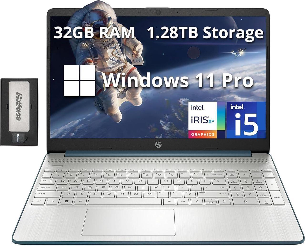 Main image of HP 15.6" Anti-Glare FHD Business Laptop, Intel i5-1235U, 32GB RAM, 1.28TB Storage(1TB SSD+288GB Docking Station Set), Intel Iris Xe Graphics, Number Pad, HD Camera, Win 11 Pro, Spruce Blue