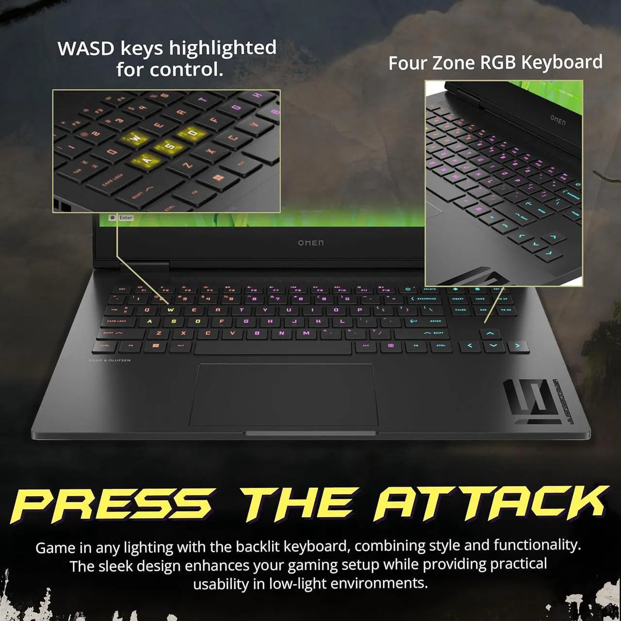 Alt view image 6 of 7 - HP OMEN 16.1" FHD 165Hz Gaming Laptop, Intel i9 13900HX, 32GB DDR5, 1TB SSD, NVIDIA GeForce RTX 4060, 4-Zone RGB Keyboard, FHD Camera, Fast Charge, Win 11 Home, Black, 256GB Docking Station Set