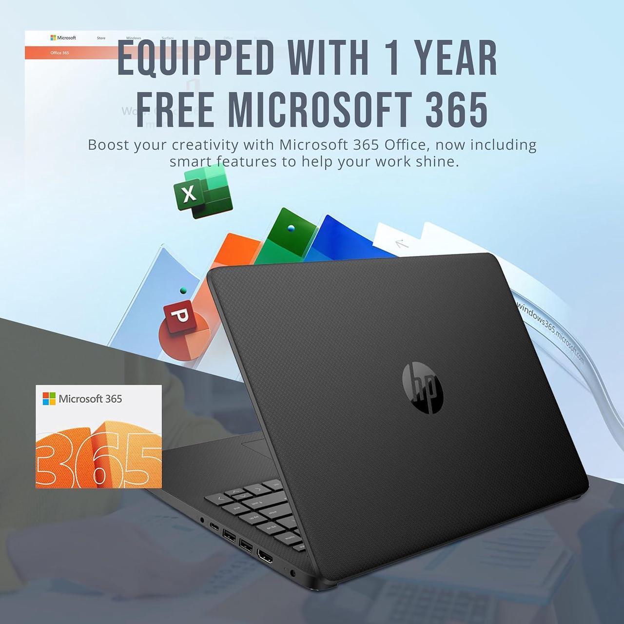 Alt view image 5 of 7 - HP Stream 14" HD BrightView Laptop, Intel Celeron N4120, 8GB RAM, 416GB Storage (128GB eMMC + 288GB Docking Station Set), Intel UHD Graphics, 720p Camera, Wi-Fi, 1 Year Office 365, Win 11 S, Black