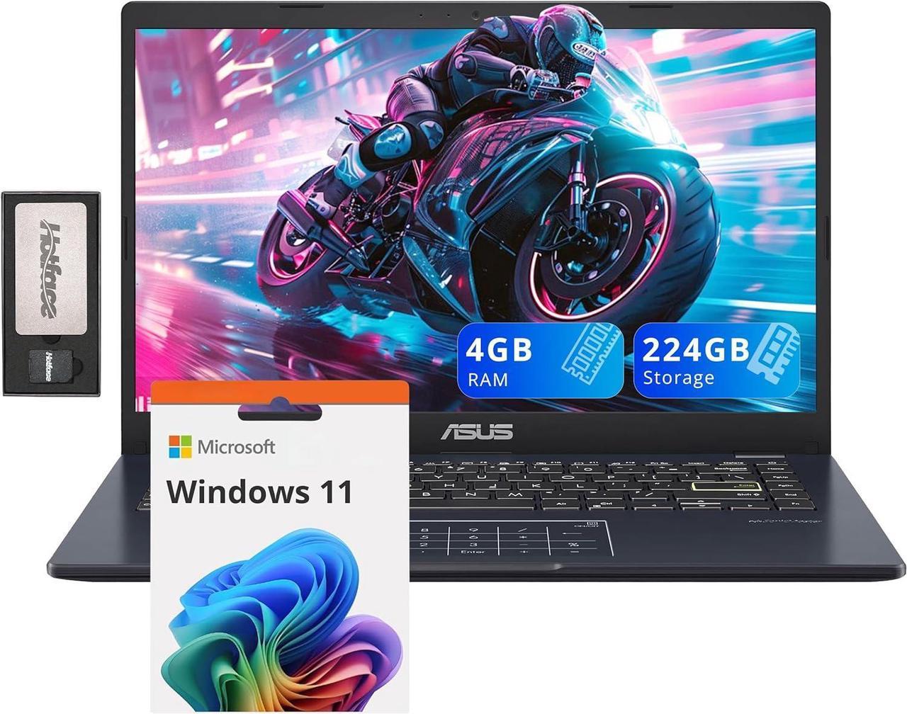 ASUS 14" FHD Laptop, Intel Pentium N6000 Processor, 4GB RAM, 224GB Storage(64GB eMMC+160GB Docking Station Set), Intel UHD Graphics, Webcam, Bluetooth, Win 11, Star Black