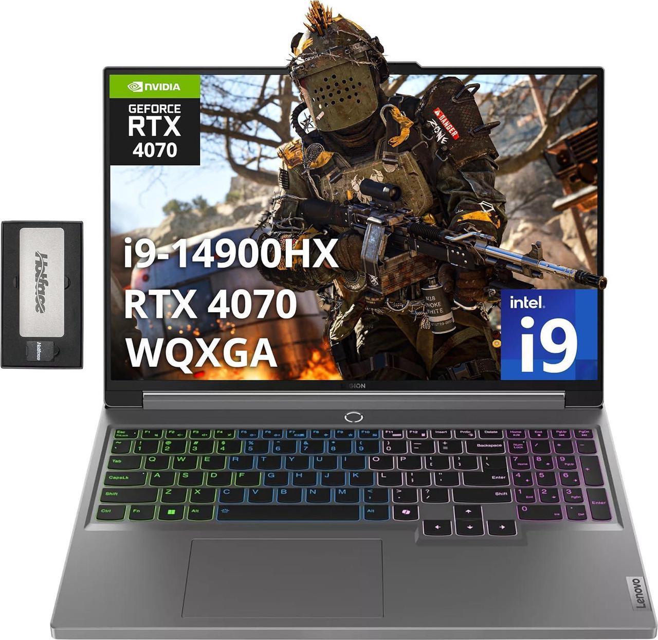 Main image of Lenovo Legion 5 16" WQXGA 165Hz Gaming Laptop, Intel i9-14900HX, 16GB DDR5, 1TB PCIe SSD, NVIDIA GeForce RTX 4070 8GB GDDR6, RGB Backlit Keyboard, Wi-Fi 6E, Windows 11, Gray, 256GB Docking Station Set