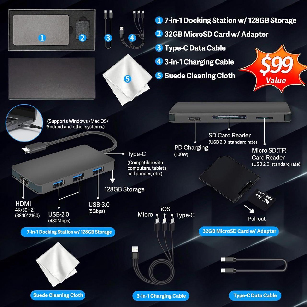 Alt view image 2 of 7 - HP Stream 14" HD Laptop, Intel Processor N150, 8GB RAM, 288GB Storage(128GB SSD+160GB Docking Station Set), Intel Graphics, 1 Year Office 365, Copilot, Fast Charge, Wi-Fi 6, Win 11 S, Silver
