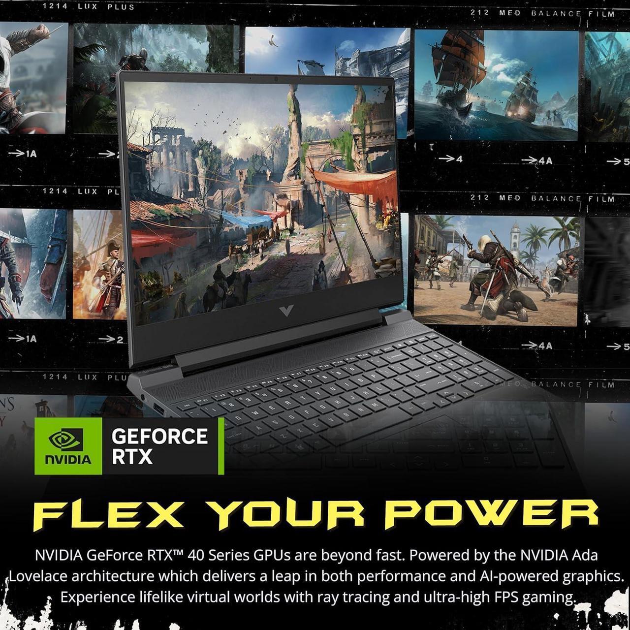 Alt view image 5 of 7 - HP Victus 15.6" 144Hz FHD Gaming Laptop, Intel i5-13420H, 16GB RAM, 1TB PCIe SSD, NVIDIA GeForce RTX 4050, Backlit Keyboard, WiFi 6, Webcam, Win 11, Mica Silver, 256GB Docking Station Set
