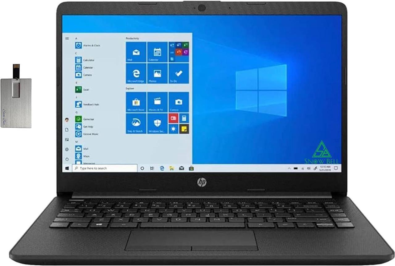 HP Pavilion 14" HD Display Laptop, AMD Athlon Silver 3050U Processor, AMD Radeon Graphics, Webcam, Stereo Speakers, Windows 10, Black, (8GB RAM | 256GB SSD), 32GB Hotface USB Card