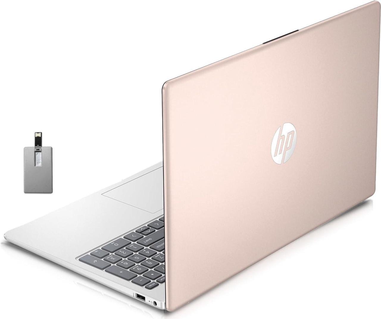 HP 15.6" FHD Business Laptop, AMD Ryzen 5-5625U Processor, 8GB RAM, 256GB PCIe SSD, AMD Radeon Graphics, 720p HD Webcam, Bluetooth, Wi-fi, HDMI, Win 11, Gold, 32GB USB Card