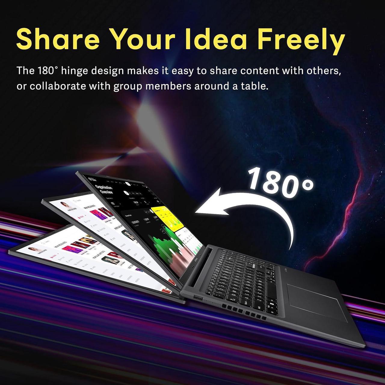 Alt view image 6 of 7 - ASUS Vivobook 16" WUXGA Laptop, Intel i7-1355U, 24GB RAM, 1.28TB Storage(1TB SSD+288GB Docking Station Set), Intel Iris Xe Graphics, Numeric Keypad, 720p HD Webcam, Win 11 Home, Black