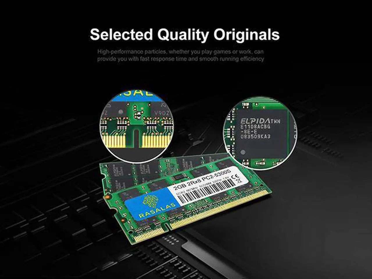 Alt view image 3 of 5 - Rasalas PC2-5300 KIT 4GB(2X2GB) DDR2 667 DDR2 4GB Kit (2x2GB) DDR2 PC2-5300S DDR2 Sodimm PC2-5300S 1.8V CL5 RAM Memory Modules for Intel, MAC, AMD System Notebook Laptop