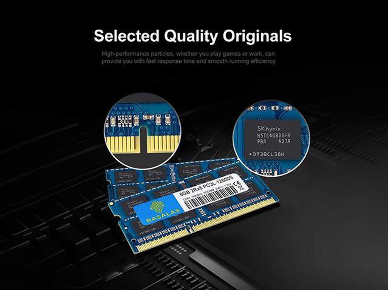 Alt view image 4 of 7 - Rasalas 16GB(2x8GB) KIT PC3L-12800S ddr3l-1600 sodimm 1600mhz Laptop RAM DDR3L 1600 2Rx8 8gb ddr3 Laptop 12800s pc3 1.35V 204-Pin CL11 Dual Rank Ram blue