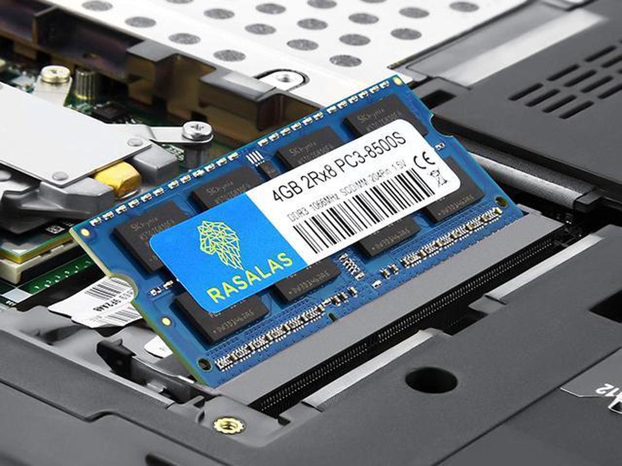 Alt view image 4 of 6 - Rasalas 8GB(2X4GB) KIT PC3-8500S 4GB DDR3 1066MHz Sodimm 2RX8 1.5V CL7 Laptop RAM Memory for iMac Inter Mould BLUE RAM