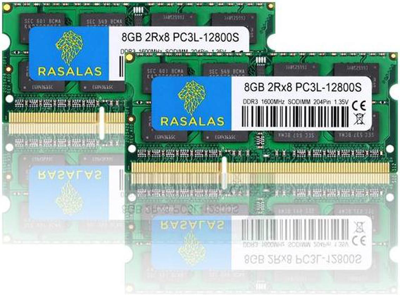 Main image of Rasalas 16GBG(2X8GB) KIT DDR3L 1600MHz PC3L-12800S Unbuffered Non-ECC 1.35V CL11 2Rx8 Dual Rank 204 Pin SODIMM Laptop/Notebook Memory Module Upgrade 8GB green
