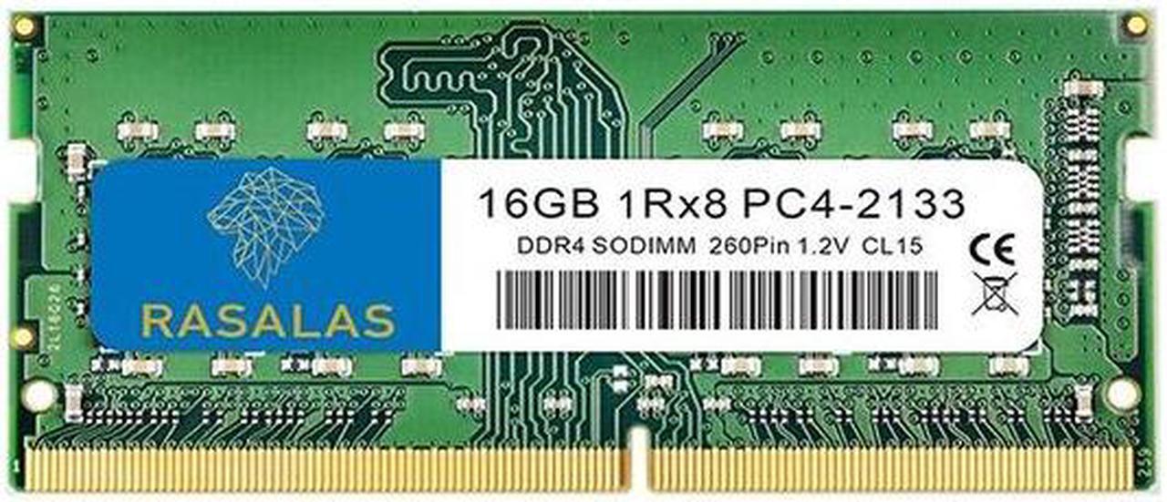 Alt view image 3 of 7 - Rasalas 4GB DDR4 2133MHz PC4-17000S Unbuffered Non-ECC 1.2V CL15 1Rx8 Dual Rank 260 Pin SODIMM Laptop/Notebook Memory Module Upgrade 4GB green