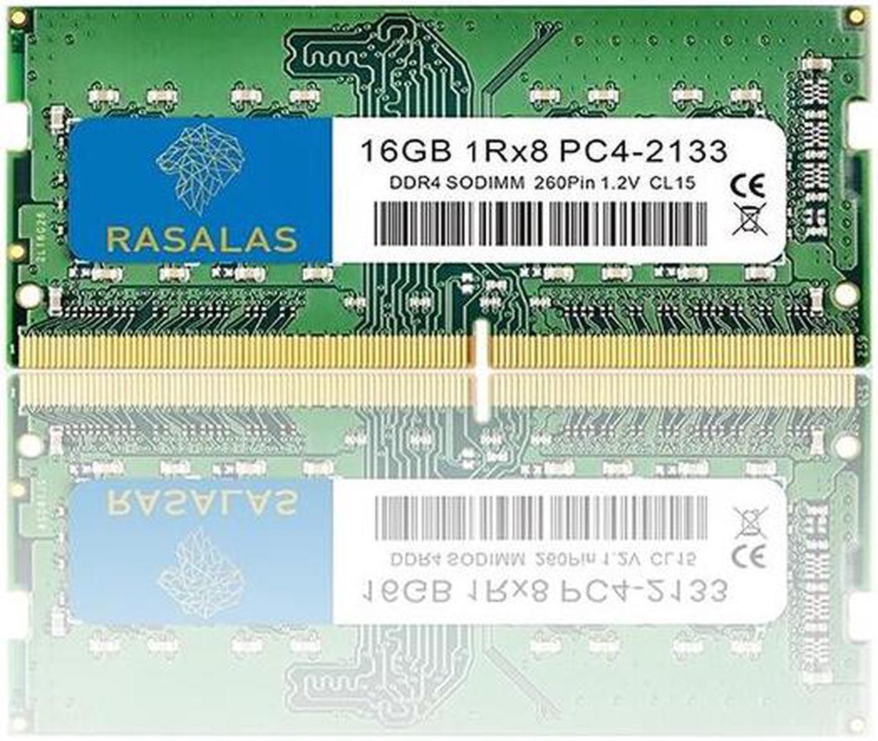 Main image of Rasalas 4GB DDR4 2133MHz PC4-17000S Unbuffered Non-ECC 1.2V CL15 1Rx8 Dual Rank 260 Pin SODIMM Laptop/Notebook Memory Module Upgrade 4GB green