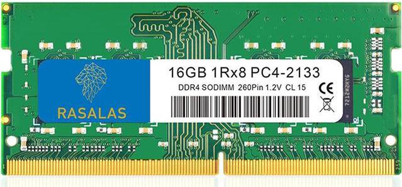 Main image of Rasalas 16GB DDR4 2133MHz PC4-17000S Unbuffered Non-ECC 1.2V CL15 1Rx8 Dual Rank 260 Pin SODIMM Laptop/Notebook Memory Module Upgrade 16GB green