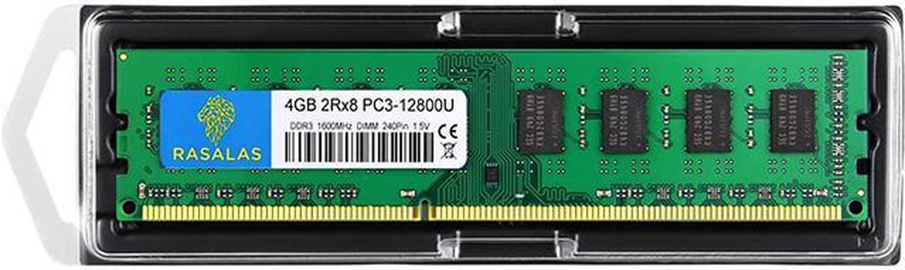 Alt view image 2 of 7 - Rasalas 4gb DDR3 PC3-12800U DDR3 1600MHz SODIMM RAM 2Rx8 1.35V CL11 Notebook RAM Memory Modules for Intel AMD and Mac Computer GREEN RAM
