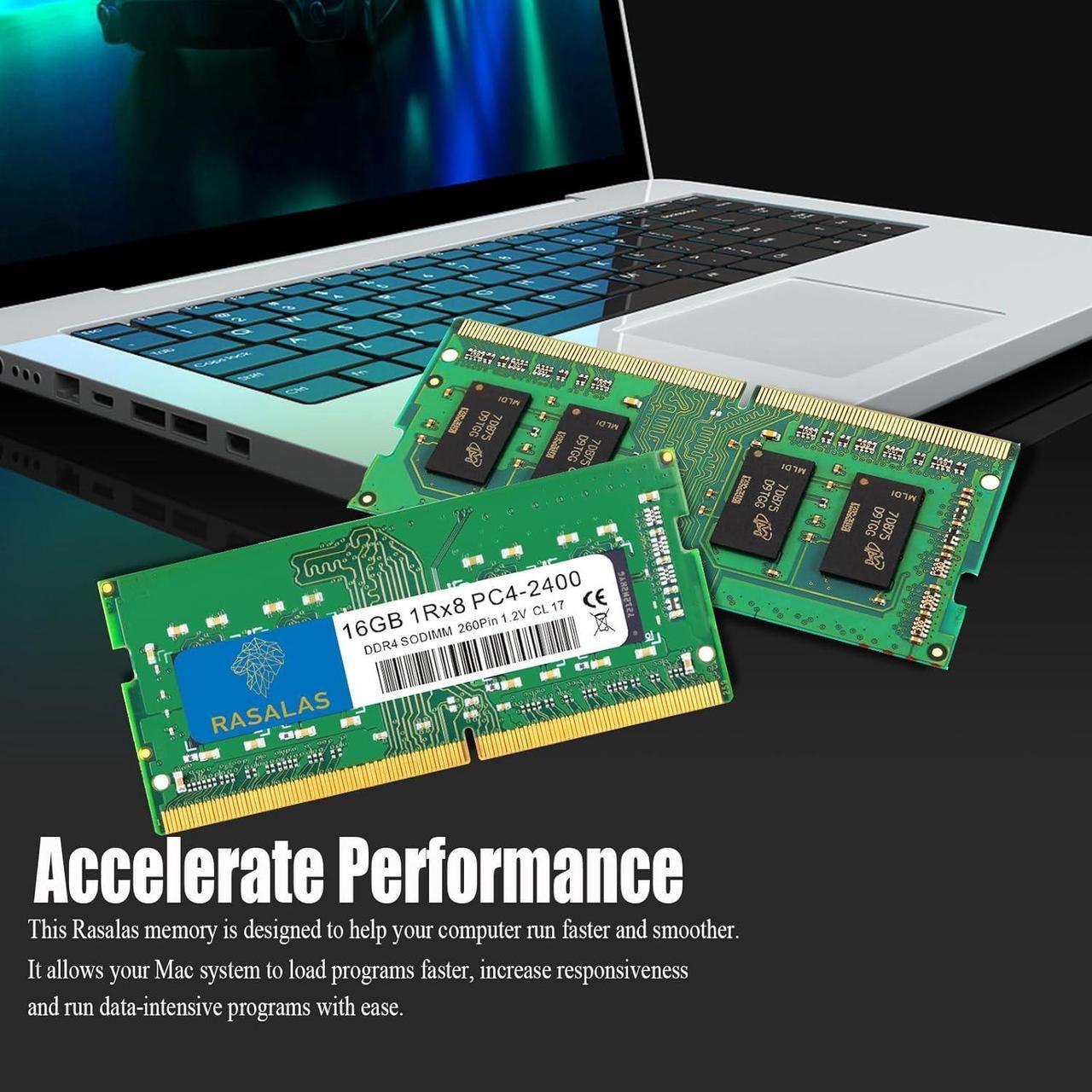 Alt view image 5 of 7 - Rasalas 16GB DDR4 2400MHz (DDR4-2400) PC4-19200 (PC4-2400T) Non-ECC Unbuffered 1.2V CL17 1Rx8 Single Rank 260 Pin SODIMM Laptop Memory RAM Module Upgrade 1 x 16GB