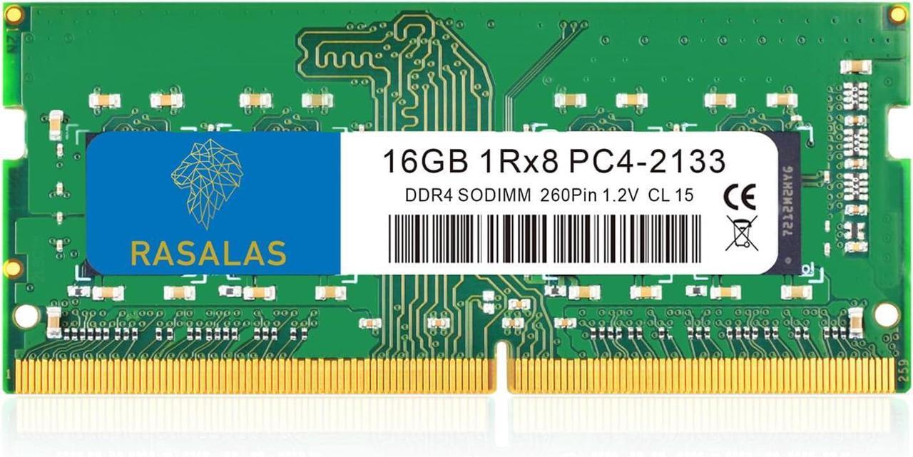 Main image of Rasalas 16GB DDR4 2133MHz PC4-17000 Non-ECC Unbuffered 1.2V CL15 1Rx8 PC4-2133P Sing 1 x 16GB Laptop RAM Upgrade ..