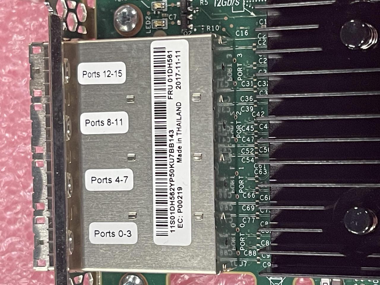 Alt view image 4 of 4 - 01DH561 IBM/LSI SAS 16 Port PCIe 3.0 x8 12 Gb/s HBA ESA5