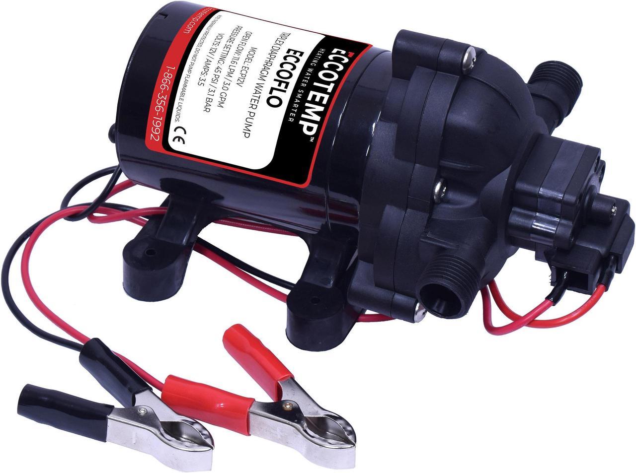 Eccotemp EccoFlo Diaphragm 12V Water Pump and Strainer