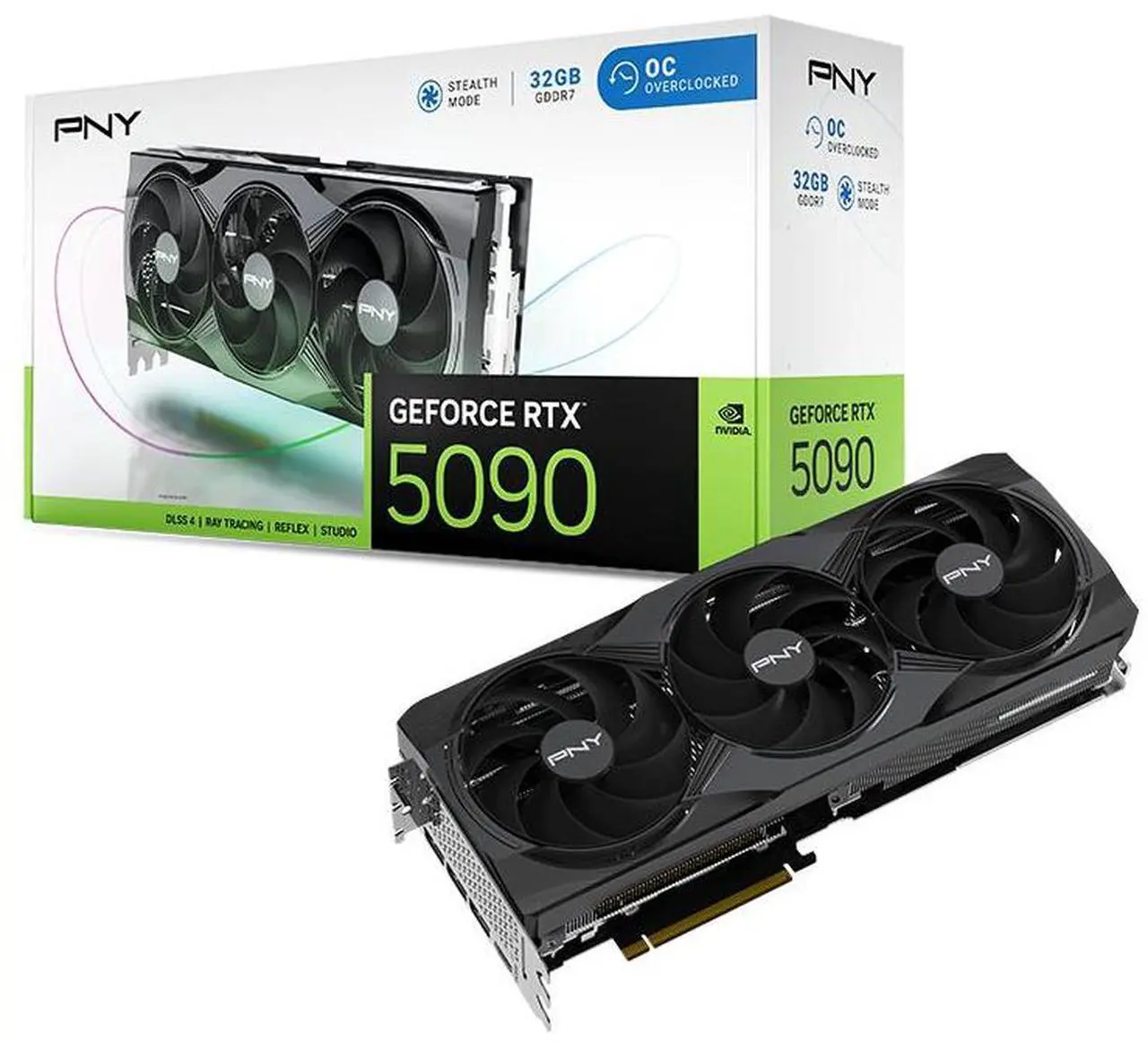 Alt view image 7 of 7 - PNY GeForce RTX 5090 OC 32GB 512-Bit GDDR7 DLSS 4.0 PCI Express 5.0 x16 Graphics Card VCG509032TFXPB1-O