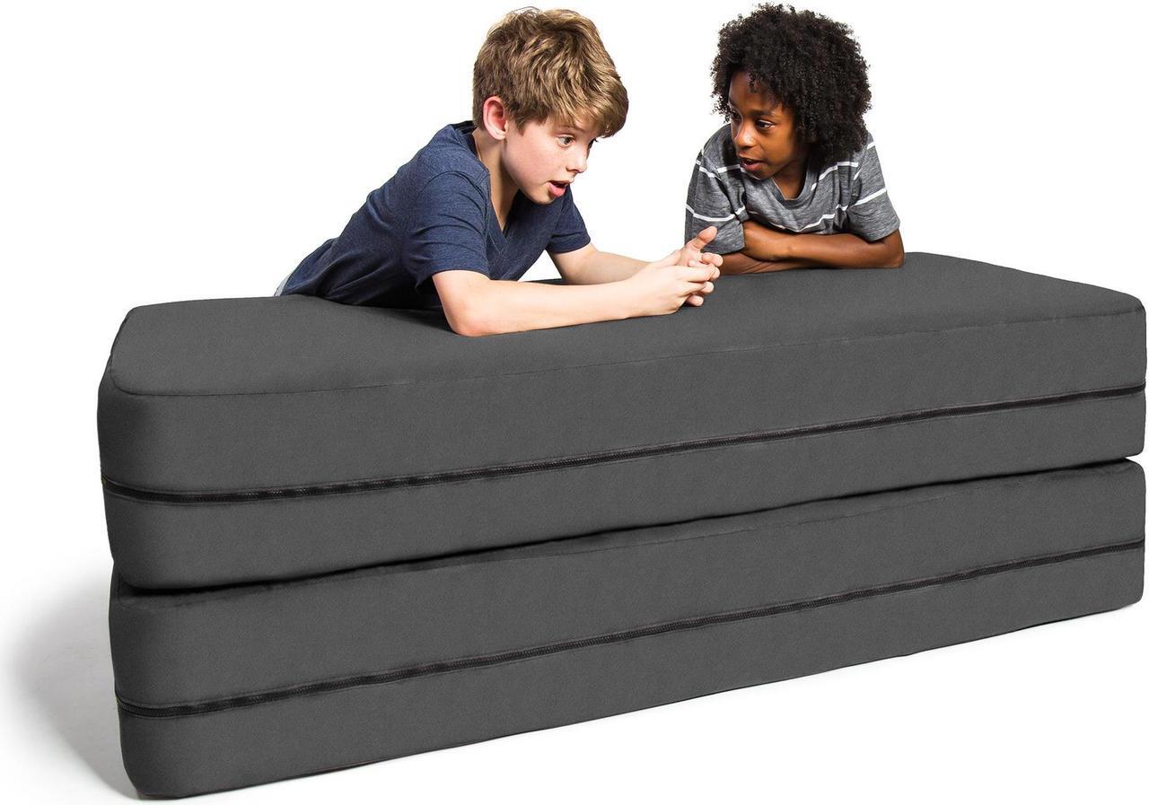 Alt view image 4 of 7 - Jaxx Alon Daybed / Fold-Out Queen-Size Mattress - Premium Chenille, Plum