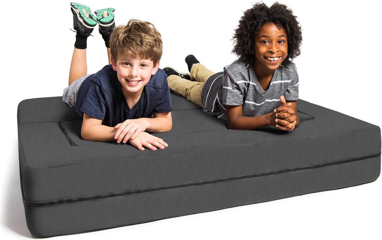 Alt view image 5 of 7 - Jaxx Alon Daybed / Fold-Out Queen-Size Mattress - Premium Chenille, Plum