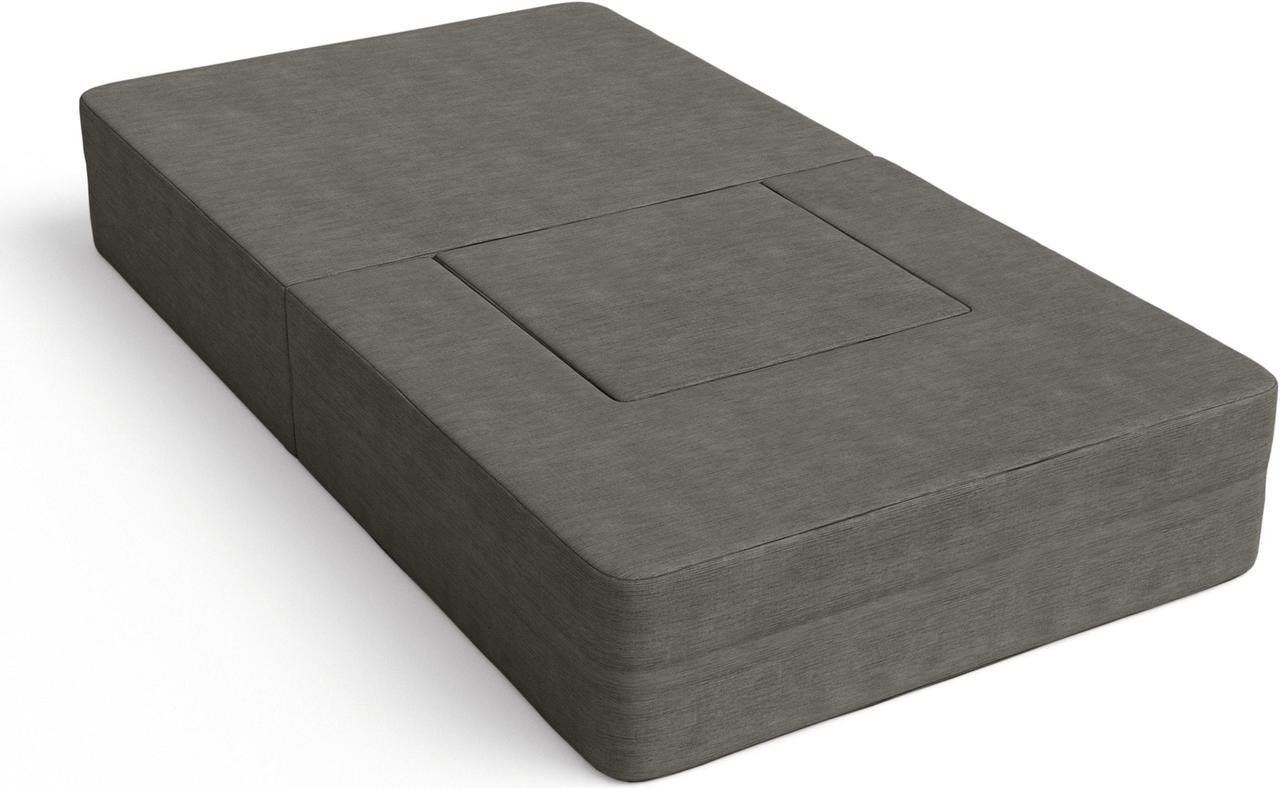 Alt view image 2 of 6 - Jaxx Zipline Convertible Sleeper Chair & Ottoman / Twin-Size Bed, Charcoal