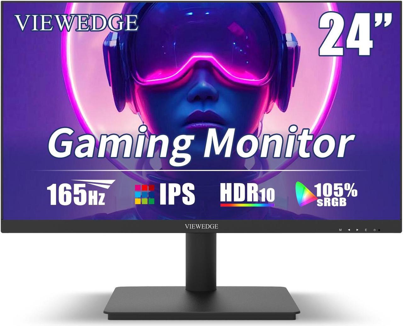 Main image of Viewedge 24 Inch Gaming Monitor with 165hz/144hz, IPS 1ms, FHD 1080p and HDR 10 | PC Computer Monitor with 105% sRGB, Bluelight Filter, 2 HDMI & 1 DP Port, Support Freesync and Wall mounted