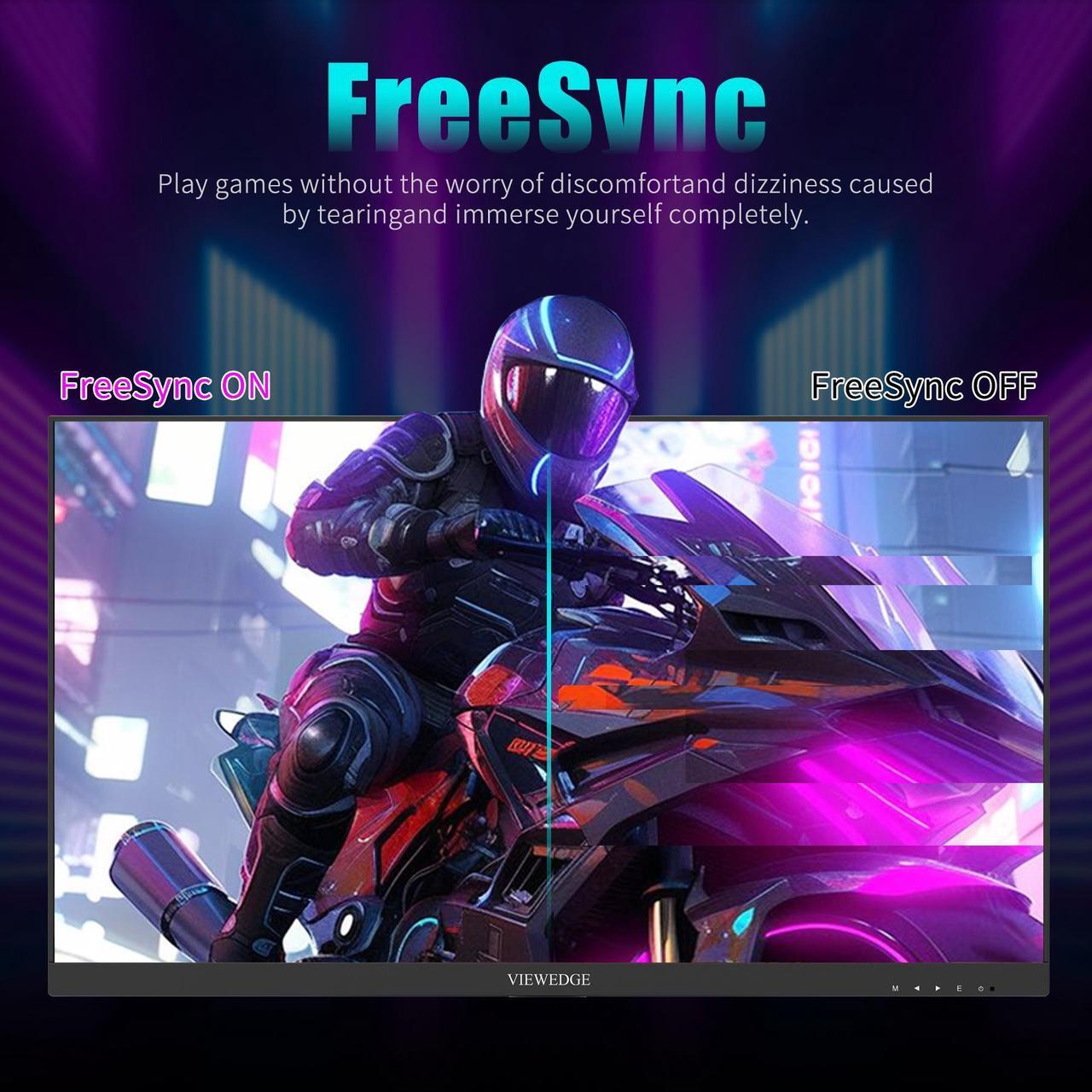Alt view image 5 of 14 - Viewedge 24 Inch Gaming Monitor with 165hz/144hz, IPS 1ms, FHD 1080p and HDR 10 | PC Computer Monitor with 105% sRGB, Bluelight Filter, 2 HDMI & 1 DP Port, Support Freesync and Wall mounted