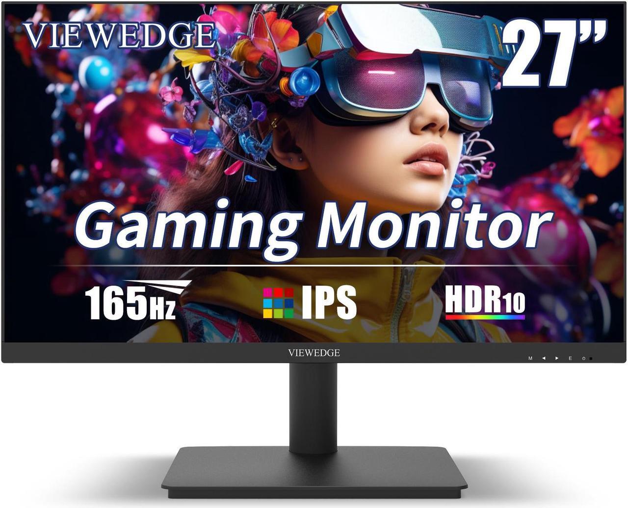 Main image of Viewedge 27 Inch Gaming Monitor, IPS 165Hz 1ms QHD Computer Monitor, 2560x1440p,HDR 10, 120% sRGB, Supports 144Hz, Bluelight Filter,Wall Mounted, 2HDMI &1DP Port