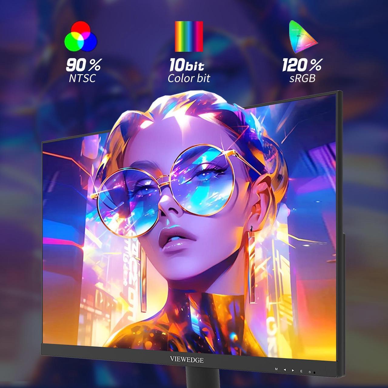 Alt view image 5 of 7 - Viewedge 27 Inch Gaming Monitor, IPS 165Hz 1ms QHD Computer Monitor, 2560x1440p,HDR 10, 120% sRGB, Supports 144Hz, Bluelight Filter,Wall Mounted, 2HDMI &1DP Port