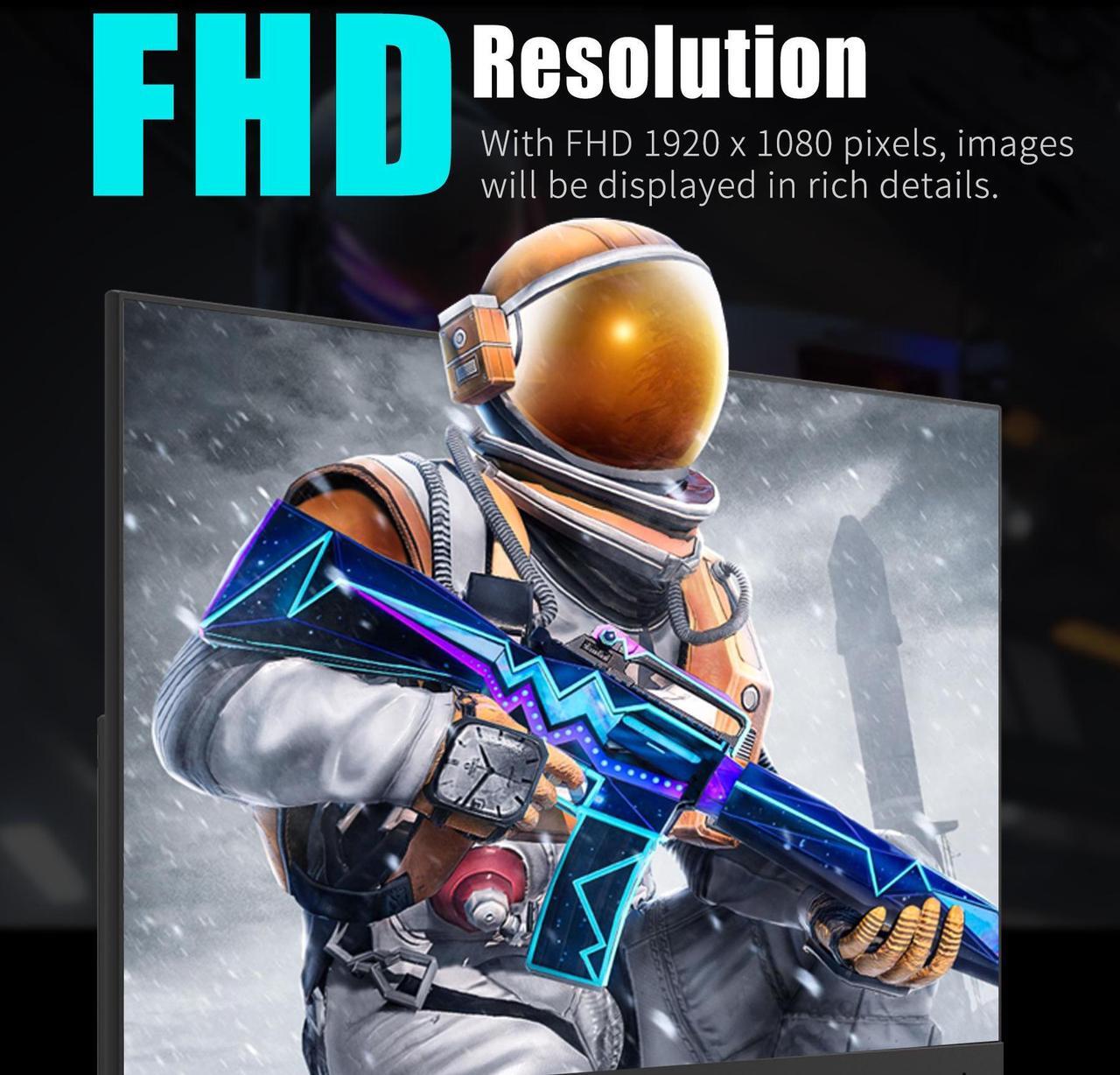 Alt view image 4 of 6 - Viewedge Gaming Monitor 27 Inch FHD 144hz, 1ms IPS 1080p Computer Monitor with 110% sRGB, Bluelight Filter, HDMI & VGA Port, Support Wall Mount