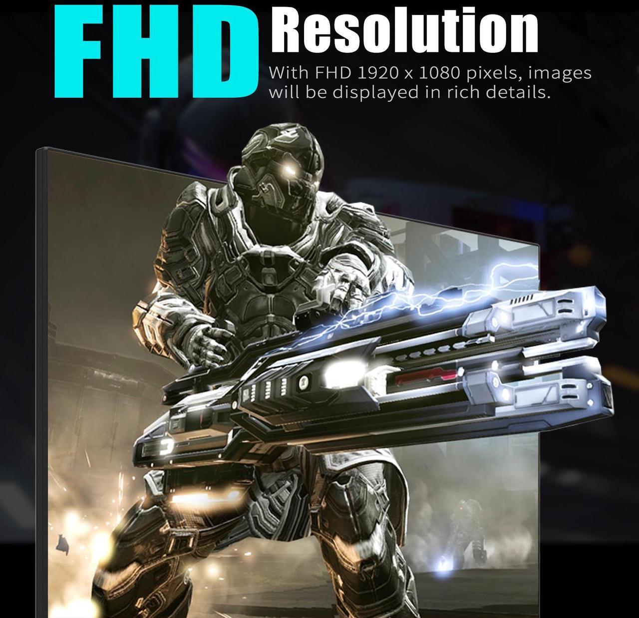 Alt view image 5 of 10 - Viewedge 27 inch Gaming Monitor 240Hz 1ms FHD (1920x1080p) Computer Monitor, 110% sRGB HDR10 HDMI x 2 & DP x 2 Port, Built-in Speakers, Support Freesync and Wall Mount