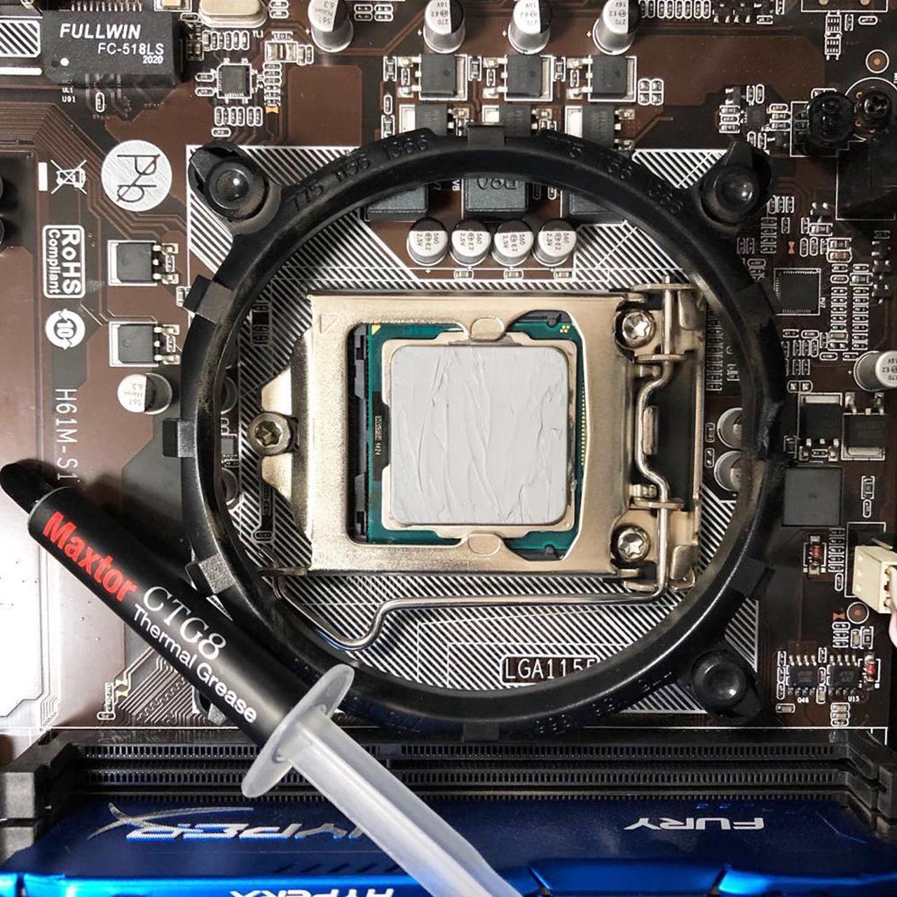 Alt view image 5 of 7 - Maxtor Thermal CTG8 12.8W/mk thermal paste,Gaming grade CPU/GPU/cooling fan overclocking thermal grease,High TDP device cooling solution,4g syringe installation