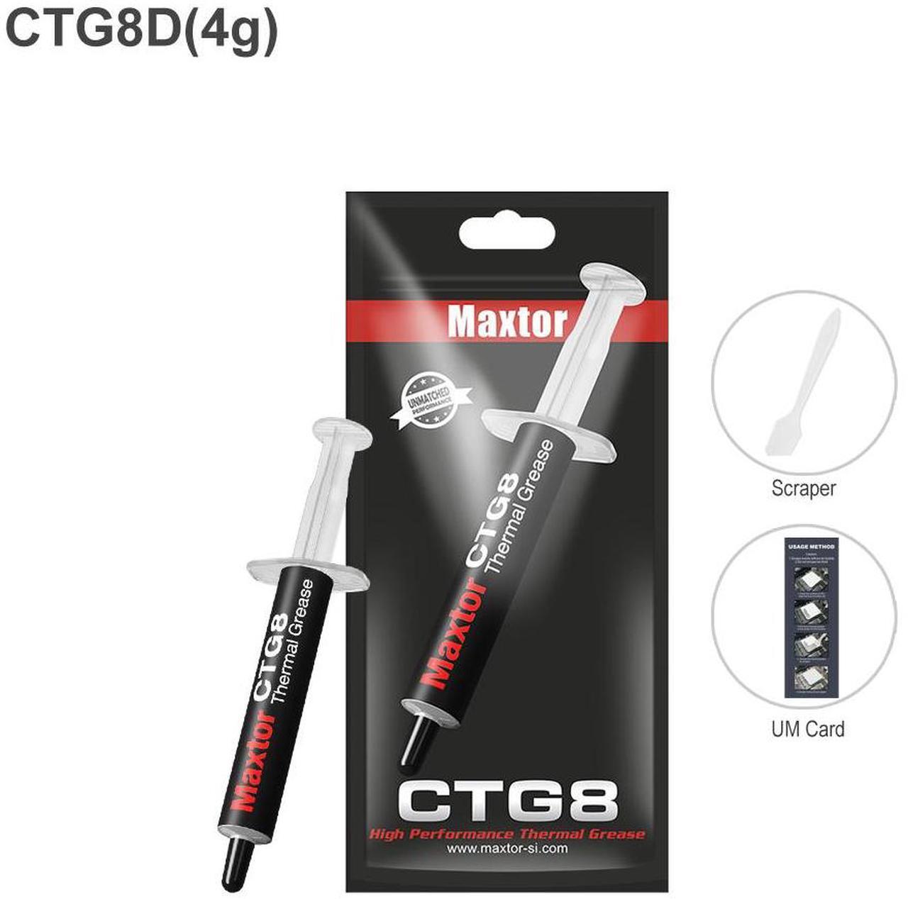 Main image of Maxtor Thermal CTG8 12.8W/mk thermal paste,Gaming grade CPU/GPU/cooling fan overclocking thermal grease,High TDP device cooling solution,4g syringe installation