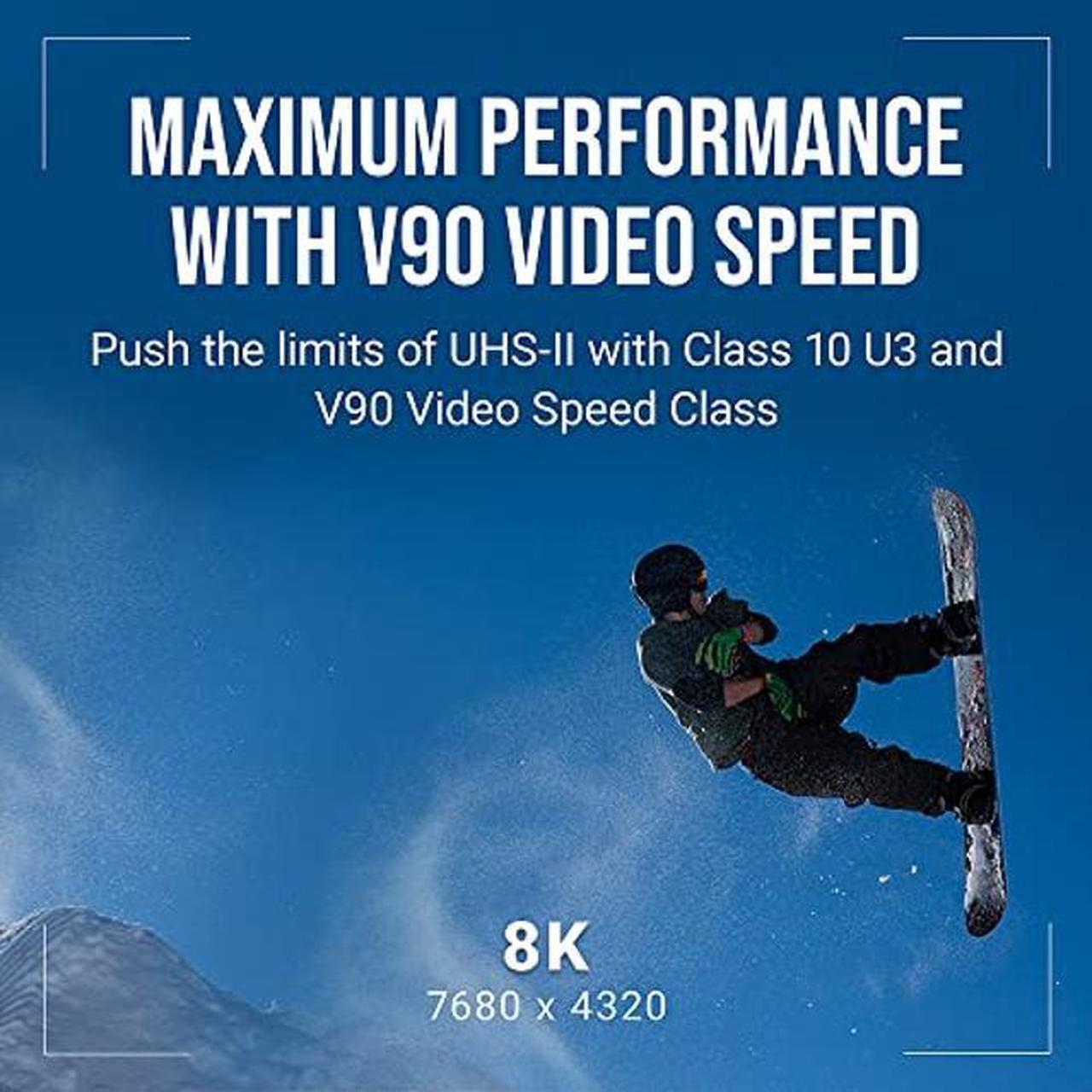 Alt view image 4 of 5 - PNY 128GB EliteX-PRO90 Class 10 U3 V90 UHS-II SDXC Flash Memory Card