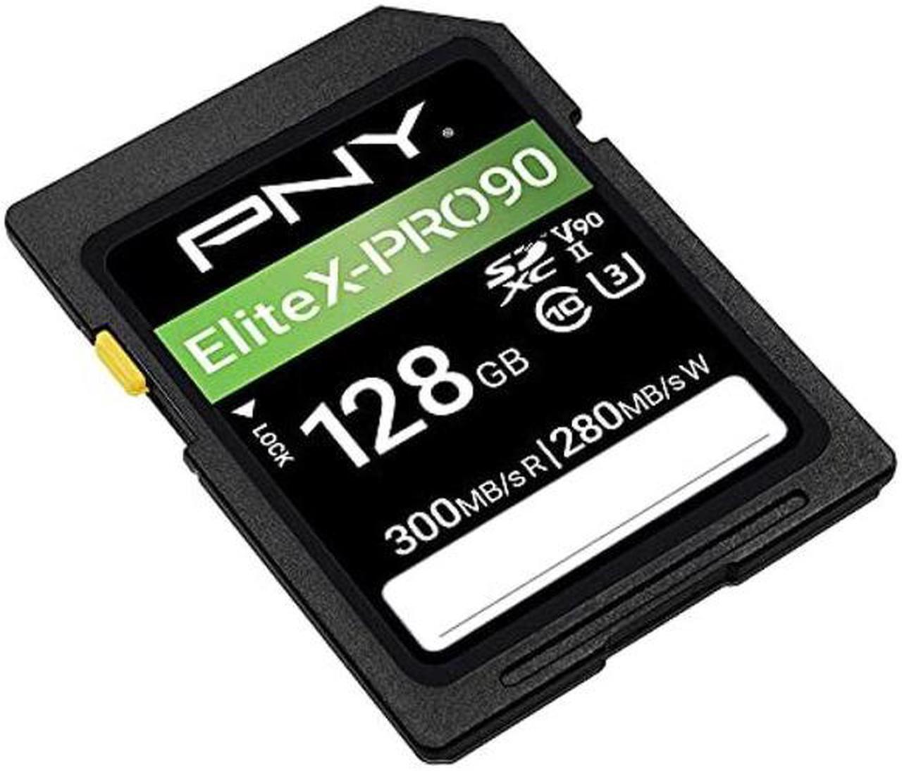 Alt view image 2 of 5 - PNY 128GB EliteX-PRO90 Class 10 U3 V90 UHS-II SDXC Flash Memory Card