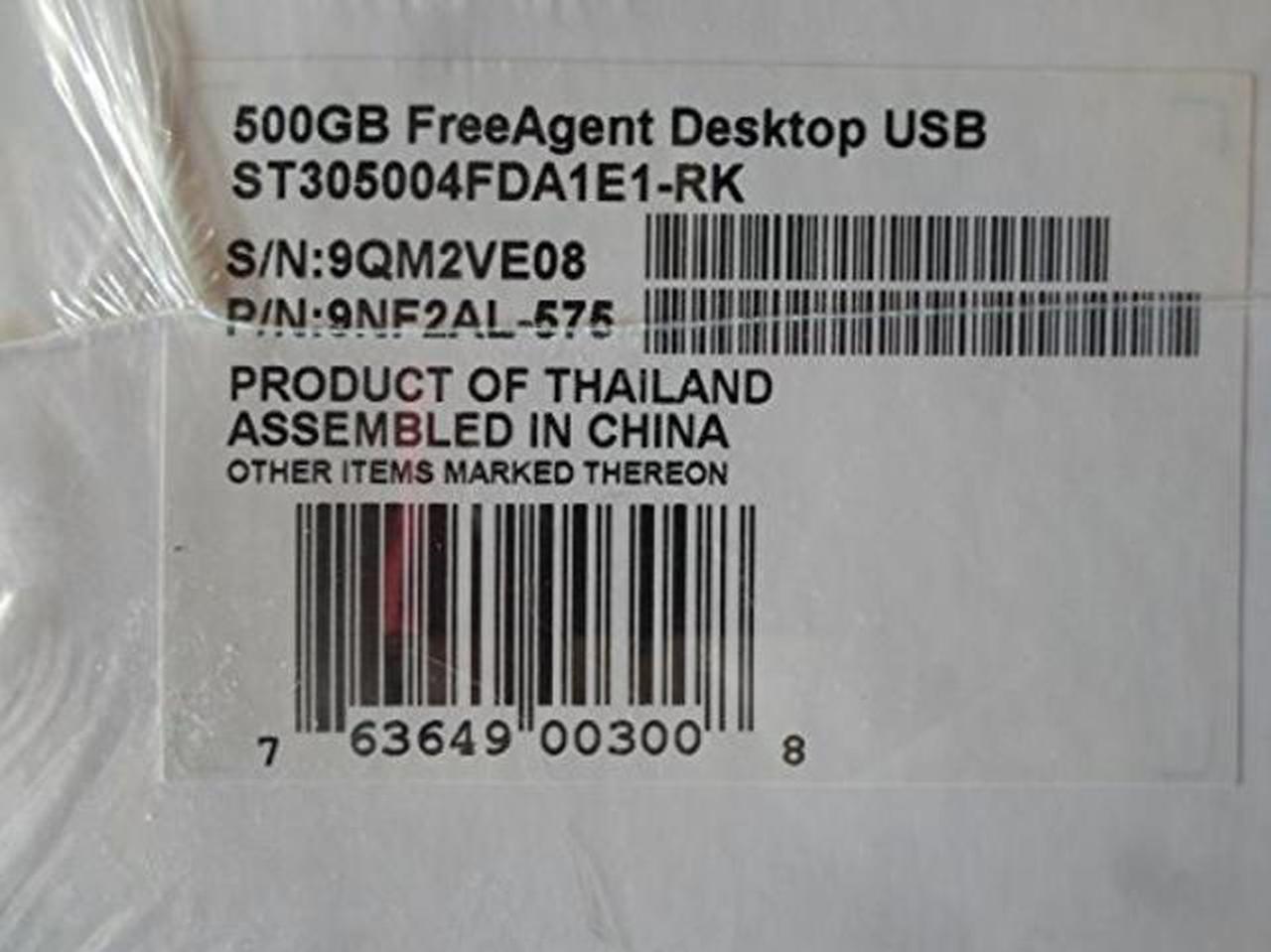 Alt view image 5 of 5 - Seagate FreeAgent 500 GB 3.5-Inch USB 2.0 Hard Drive ST305004FDA1E1-RK
