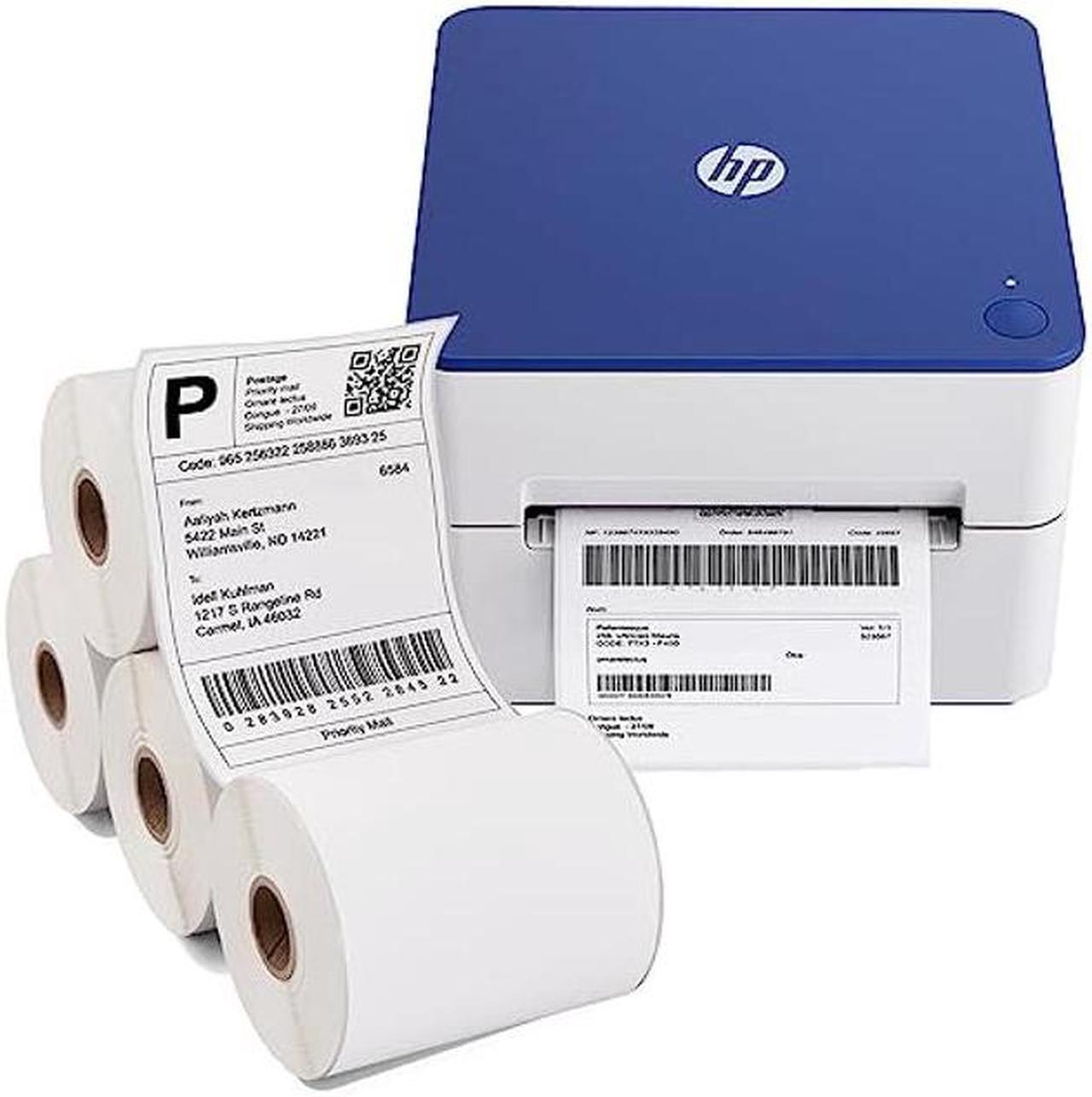 Main image of HP Shipping Label Printer 4x6 Commercial Grade Direct Thermal, 203 DPI Printer 4" x 6" Labels (4 Rolls 250 Sheets per Roll)