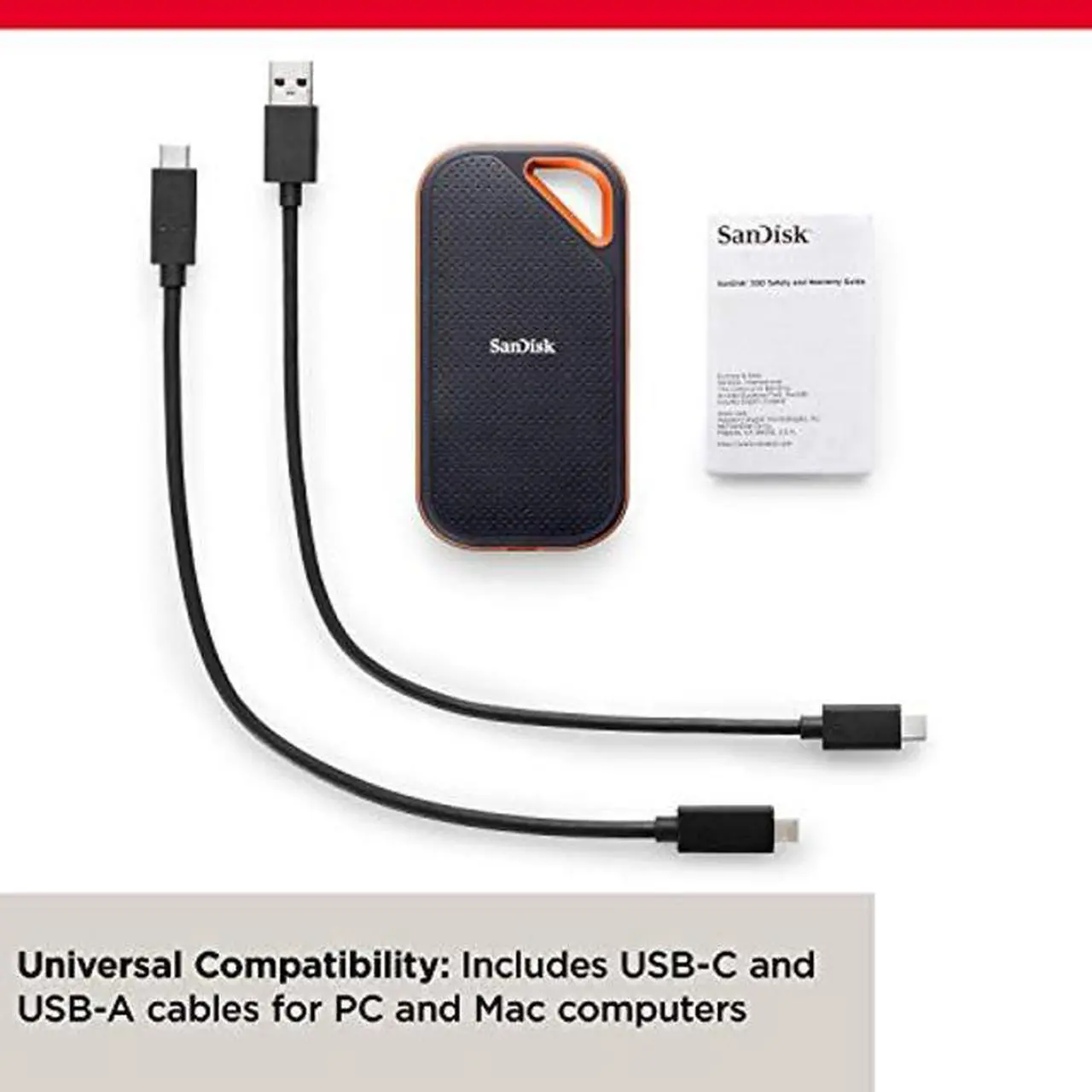 Alt view image 3 of 5 - SanDisk 1TB Extreme PRO Portable SSD - Up to 2000MB/s - USB-C, USB 3.2 Gen 2x2, IP65 Water and Dust Resistance, Updated Firmware - External Solid State Drive - SDSSDE81-1T00-G25