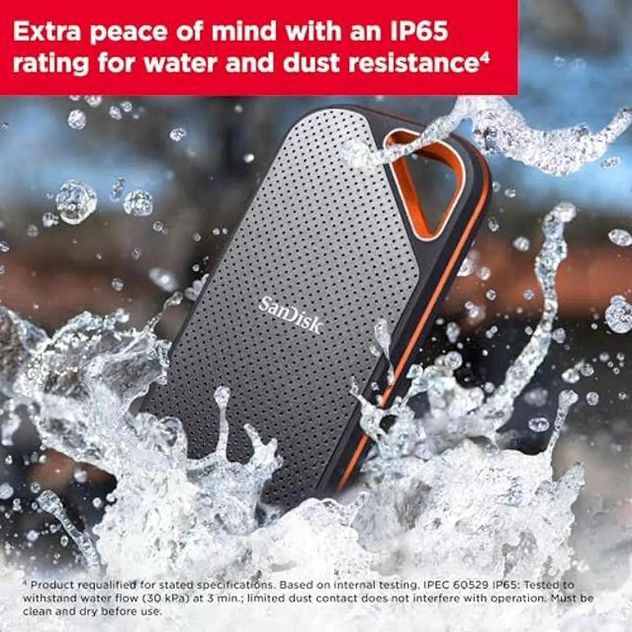 Alt view image 5 of 5 - SanDisk 1TB Extreme PRO Portable SSD - Up to 2000MB/s - USB-C, USB 3.2 Gen 2x2, IP65 Water and Dust Resistance, Updated Firmware - External Solid State Drive - SDSSDE81-1T00-G25