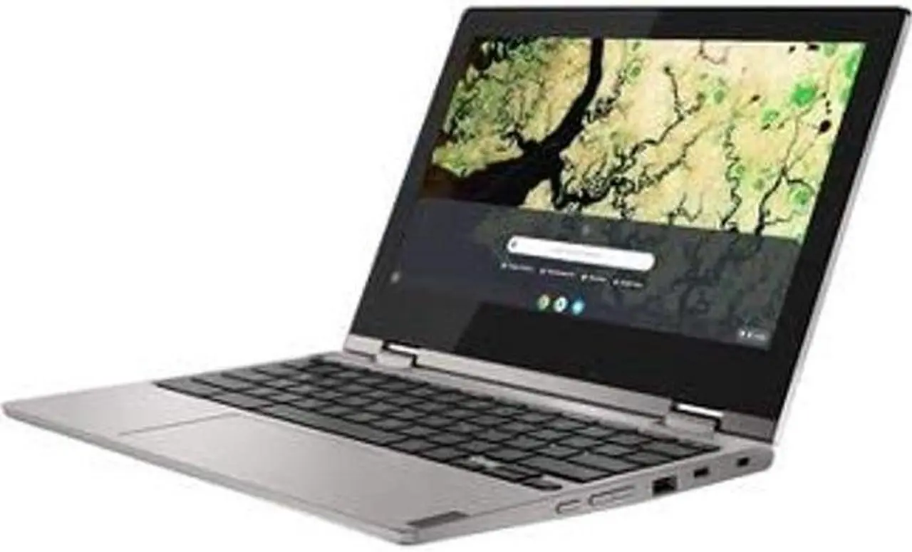 Alt view image 2 of 5 - Lenovo C340 11 Convertible 2-in-1 Chromebook, Intel Celeron N4000, 4 GB RAM, 32GB eMMC, 11.6-inch HD Touch Screen Display, Chrome OS, 802.11ac, Bluetooth, Platinum Grey, W/Silmarils Accessories