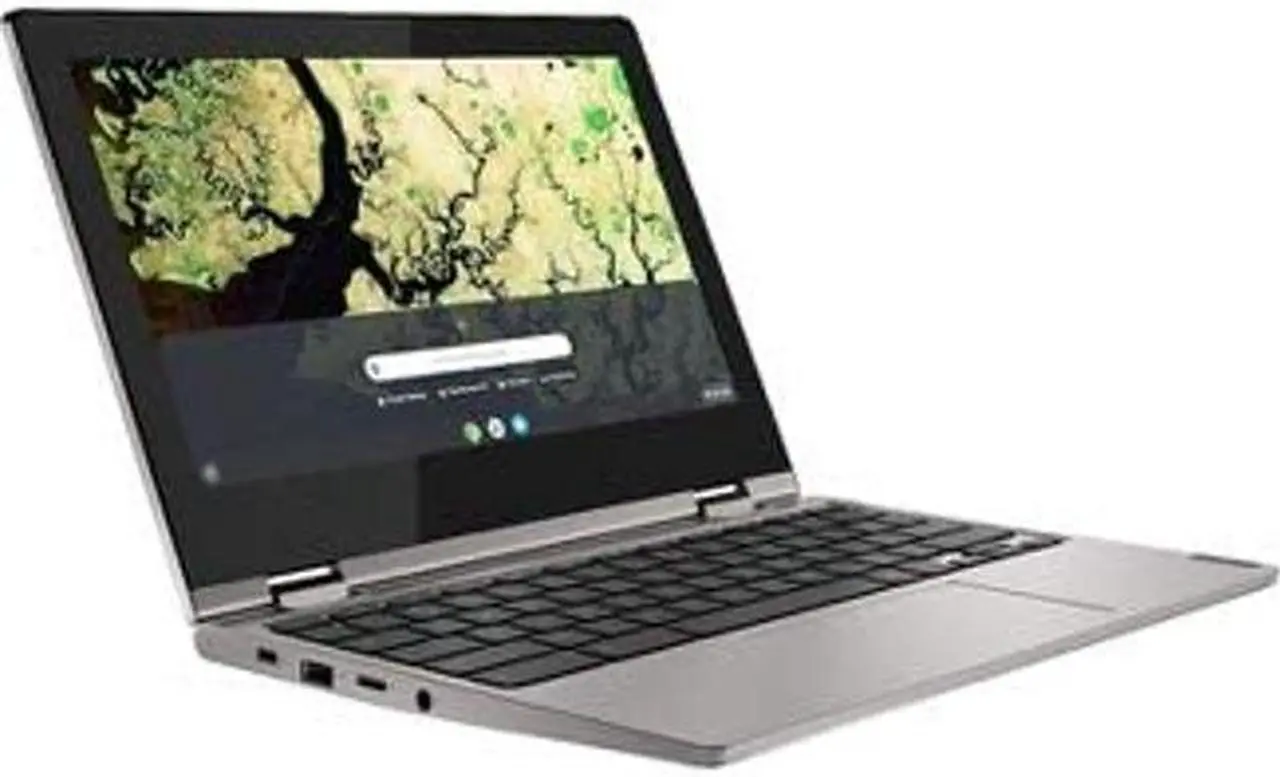 Alt view image 3 of 5 - Lenovo C340 11 Convertible 2-in-1 Chromebook, Intel Celeron N4000, 4 GB RAM, 32GB eMMC, 11.6-inch HD Touch Screen Display, Chrome OS, 802.11ac, Bluetooth, Platinum Grey, W/Silmarils Accessories