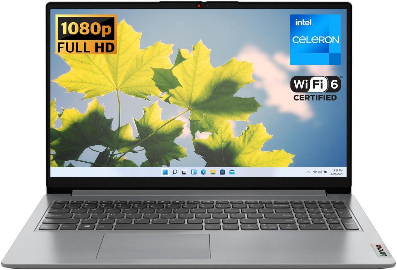 Main image of Lenovo IdeaPad 1 Student Laptop, Intel Dual Core Processor, 20GB RAM, 1TB SSD + 128GB eMMC, 15.6" FHD Display, 1 Year Office 365, Windows 11 Home, Wi-Fi 6, Webcam, Bluetooth, SD Card Reader, Grey