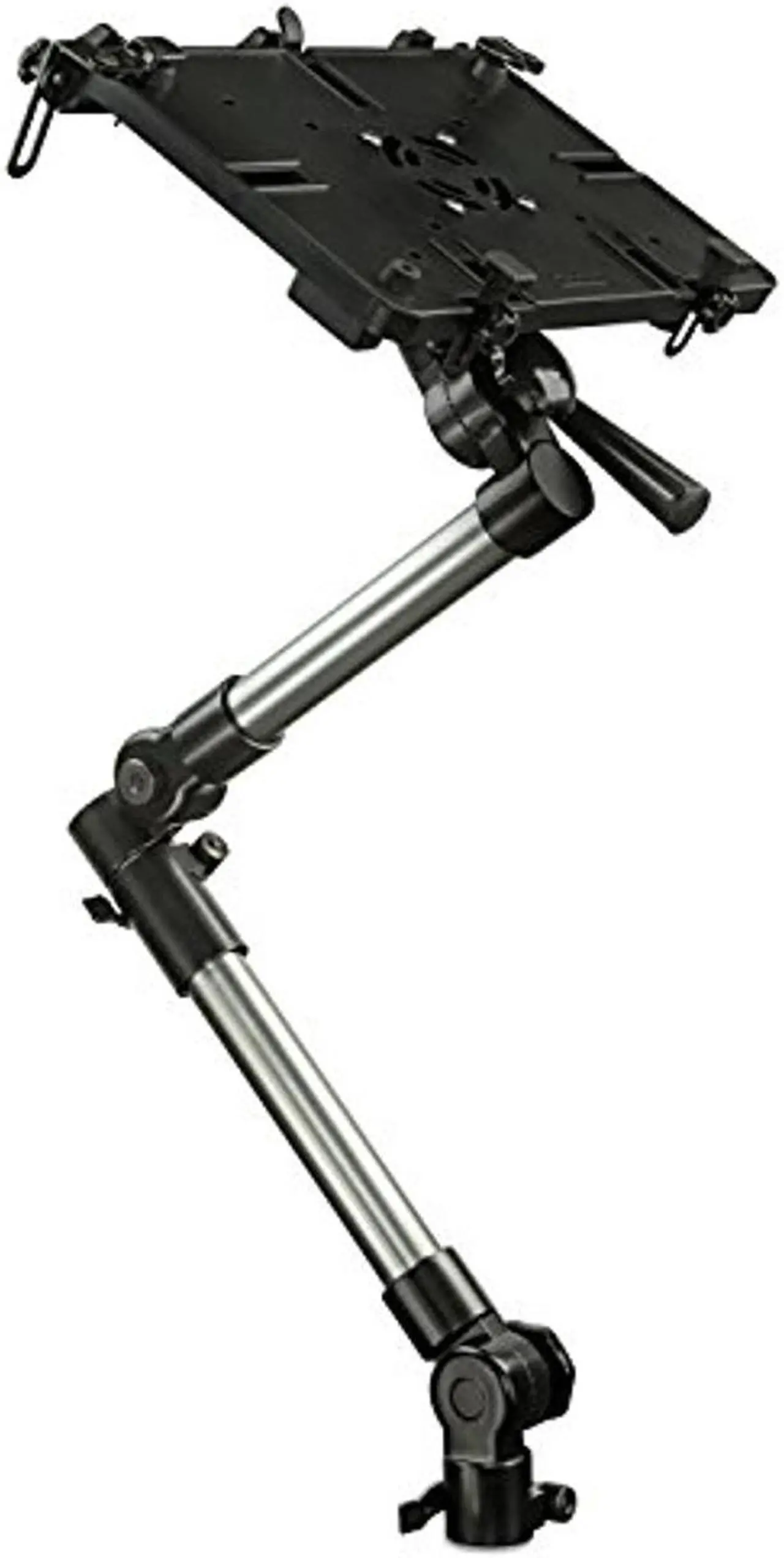 Alt view image 2 of 5 - Mount-It! Car Laptop Mount Notebook Tablet Holder for Commercial Vehicles, Trucks Fits iPad and Other Tablet Computers, Heavy-Duty Design with Full Motion Tray, Extendable Arms, Lockable Arm